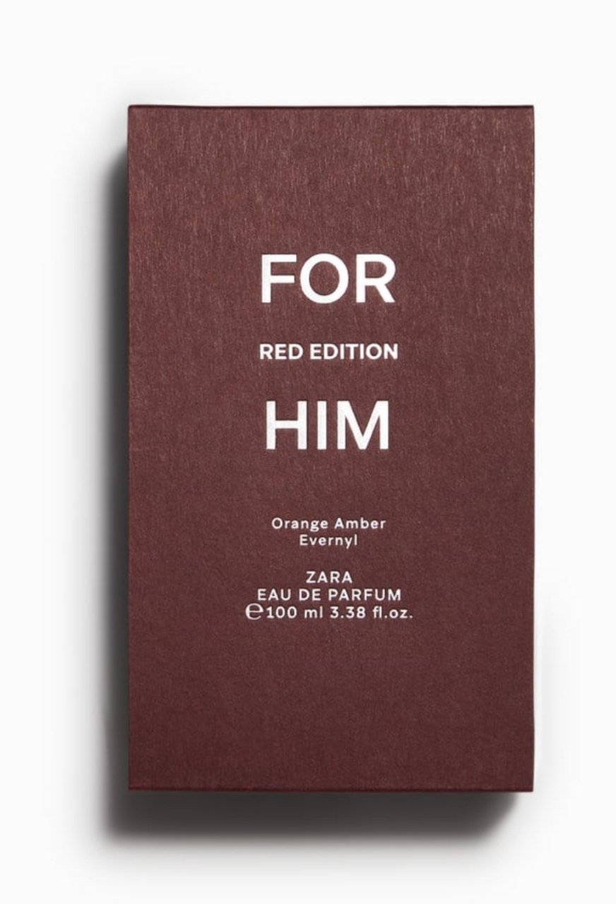 ZARA FOR HIM RED EDITION EAU DE PARFUM 100 ML (3.38 FL. OZ).