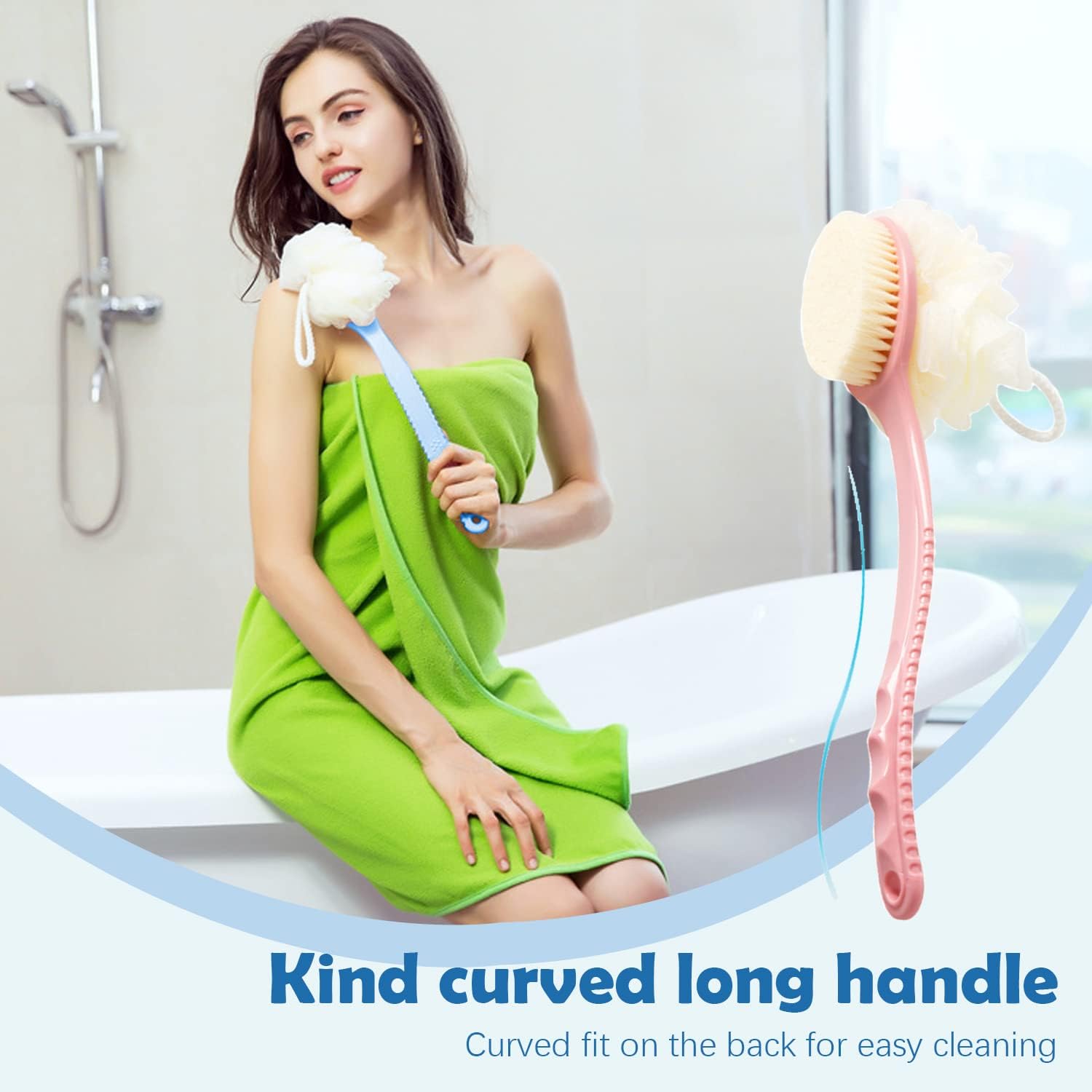 2in1 long hundled bath brush