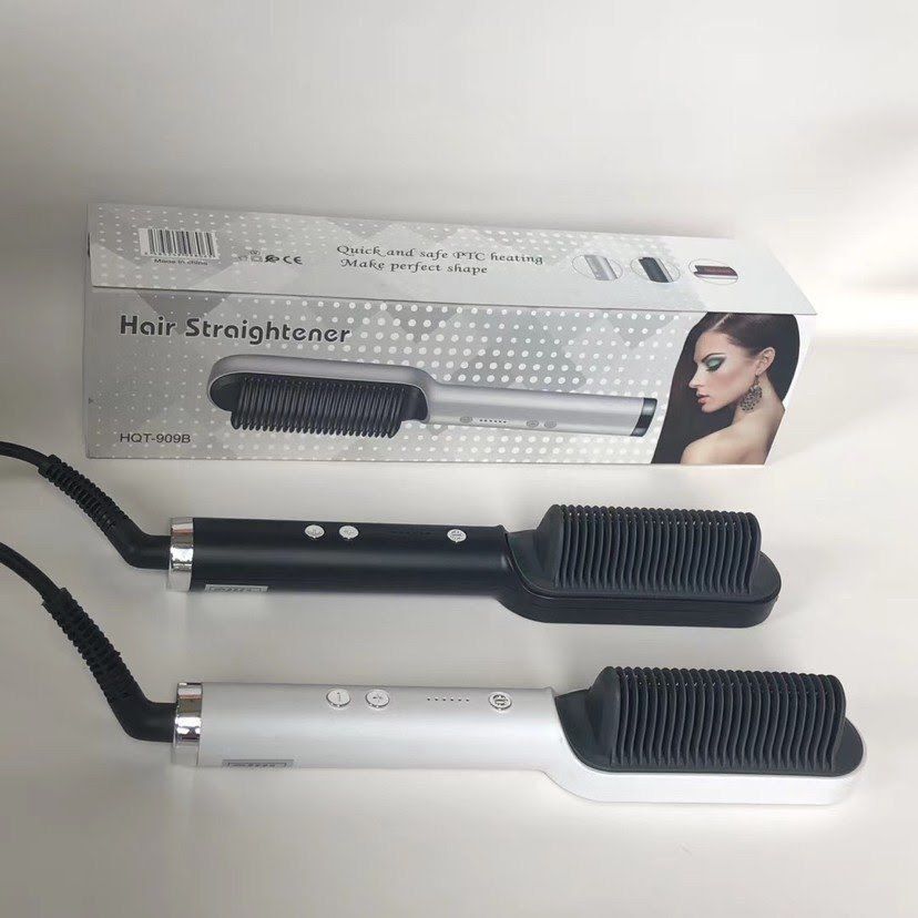 Heated Ceramic Hair Straightener Brush
